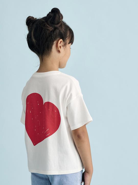 Actual product image Vertbaudet Bedrucktes Mädchen T-Shirt, leichte Oversized-Form (140)