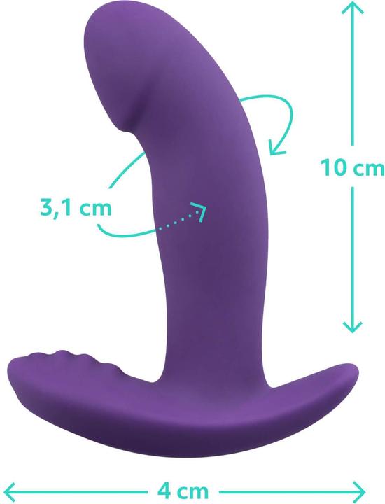 Actual product image Amorelie Shuffle app-controlled anal & G-spot vibrator