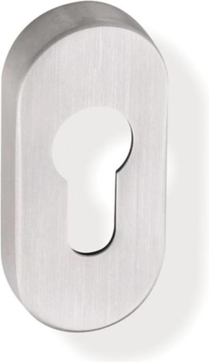 Image du produit Hewi Paire de rosaces de protection 316XAES Acier inoxydable XA ovale sans cache-cylindre Épaisseur 10 mm (Poignée de porte)