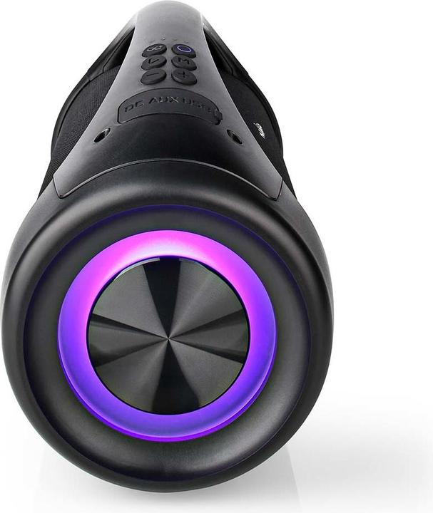 Actual product image Nedis Bluetooth® Party Boombox 6 hrs 2.0 50 W Media Playback: AUX/USB IPX5 Linkable Carrying Handle (6 h, Rechargeable battery operated)