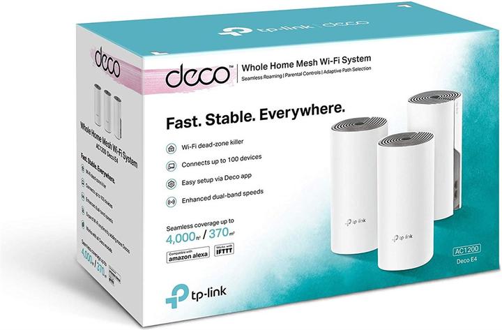 Actual product image TP-Link Deco E4 WLAN Mesh 3-pack Set (AC1200)