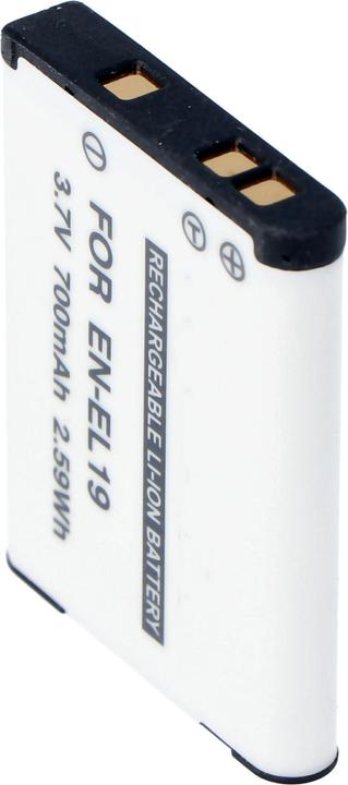 Image du produit AccuCell Batterie compatible avec EN-EL19, COOLPIX S2500, S3100, S4100