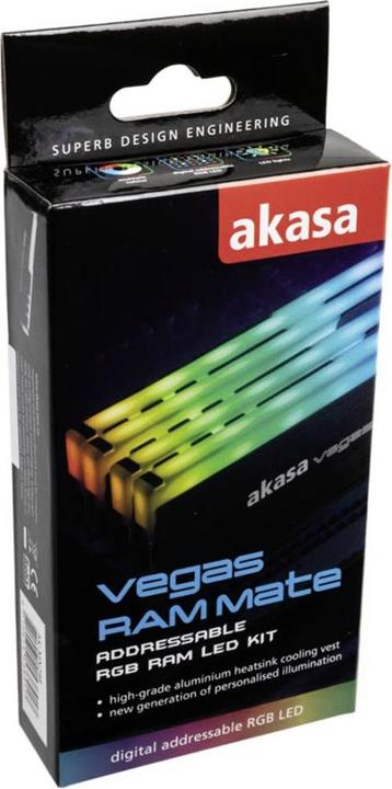 Actual product image Akasa Vegas RAM Mate Addressable RGB heatsink