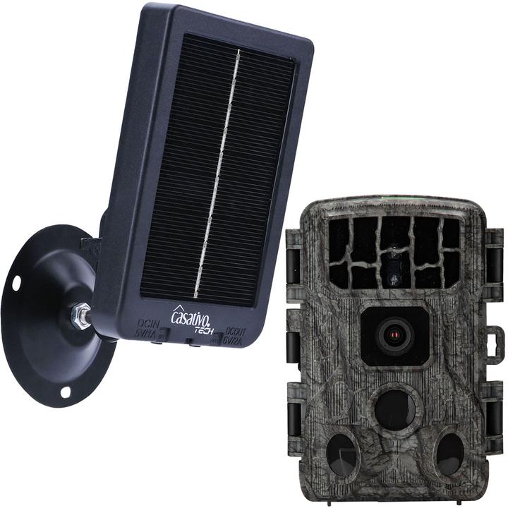 Immagine prodotto Casativo 4K-UHD-Wildkamera, Nachtsicht,, WLAN, PIR, IP65, inkl. Akku-Solarpanel, 3000 mAh
