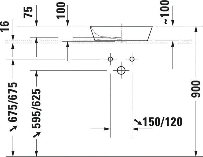 Produktbild Duravit Aufsatzbecken CAPE COD o ÜL o HLB d= 430mm weiss seidenmatt (430 mm, 430 mm)
