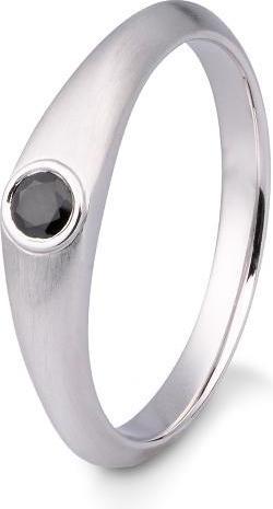 Actual product image Breuning RING - BRILLANT 0.15 ct. black (61, 750/18 K Gold)