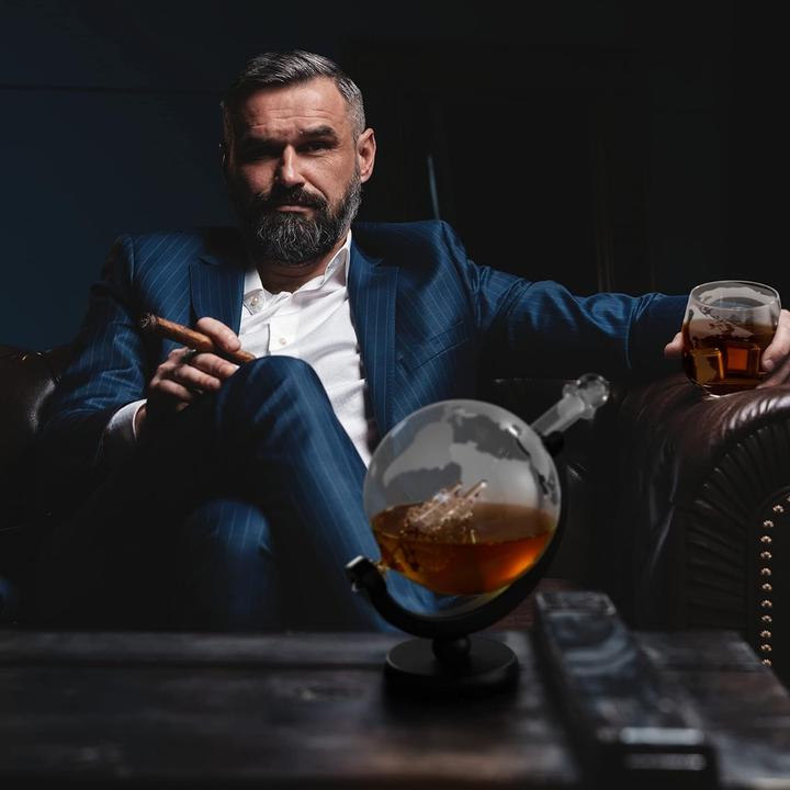 Produktbild Oak & Steel Whisky Gläser und Dekanter Set Globus (1.50 l)