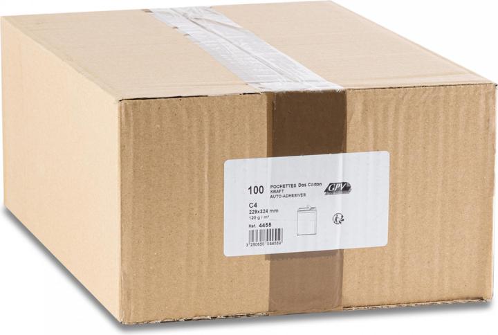 Produktbild GPV Versandtaschen mit Papprcken, C4, 229 x 324 mm (100 x)