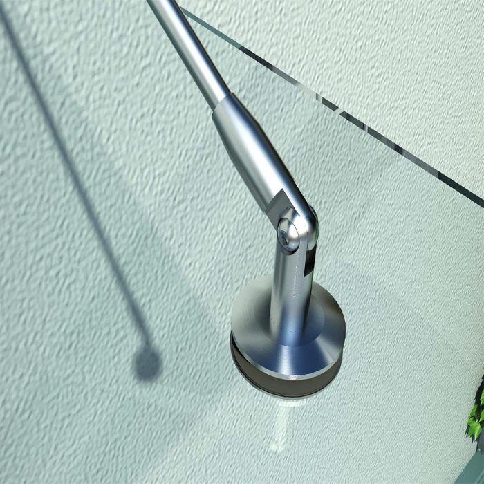 Image du produit Swisshandel24 Auvent en verre trempé, inox verre clair (150x90 cm) (M)