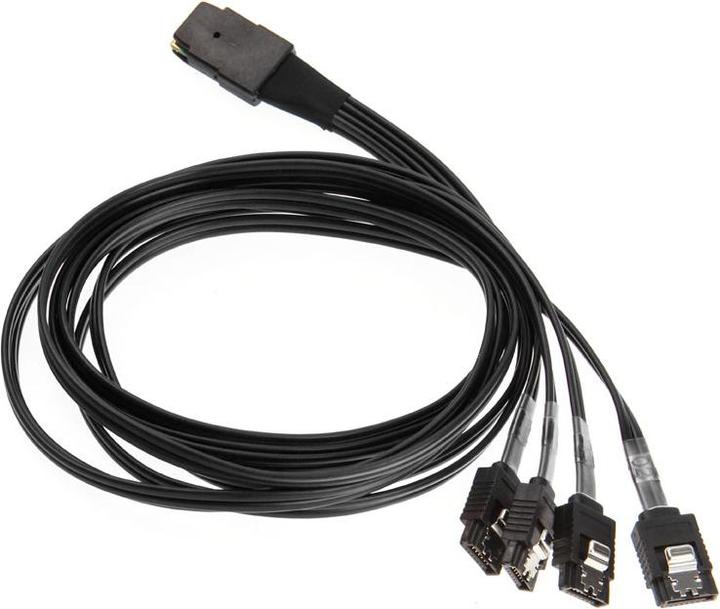 Produktbild InLine SAS-Kabel (OCR), 1x Mini-SAS zu 4x SATA