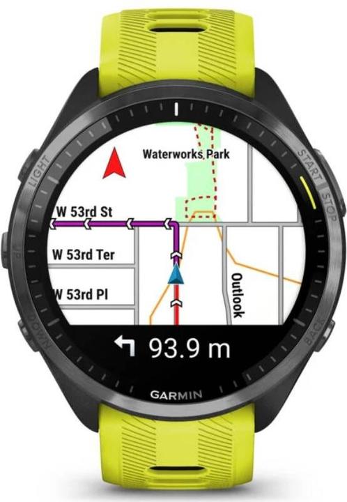 Productafbeelding Garmin Forerunner 965 GPS triatlonhorloge, titanium, zwart/geel (47.20 mm, Alleen WLAN)