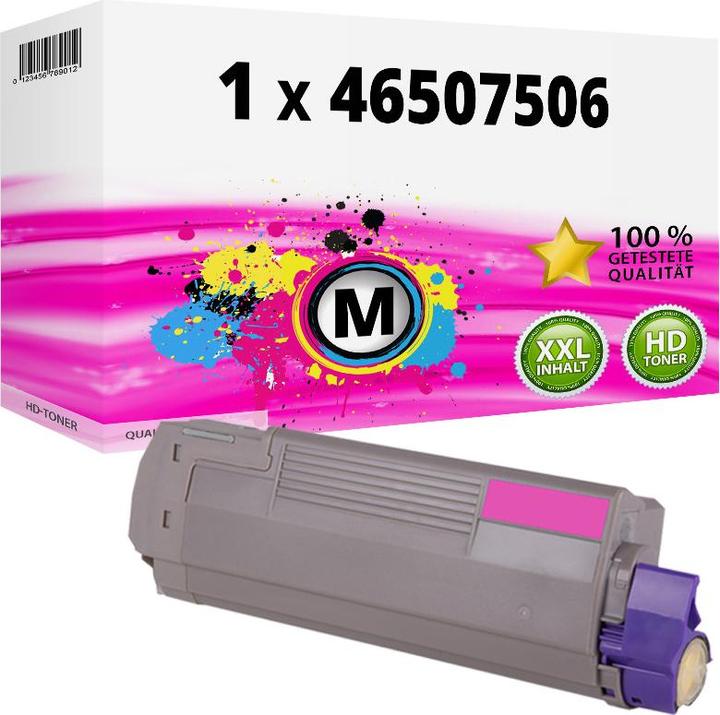 Actual product image Druckfuxx 1x Tonern 46507506 Magenta kompatibel für Oki C612 C612dn C612n