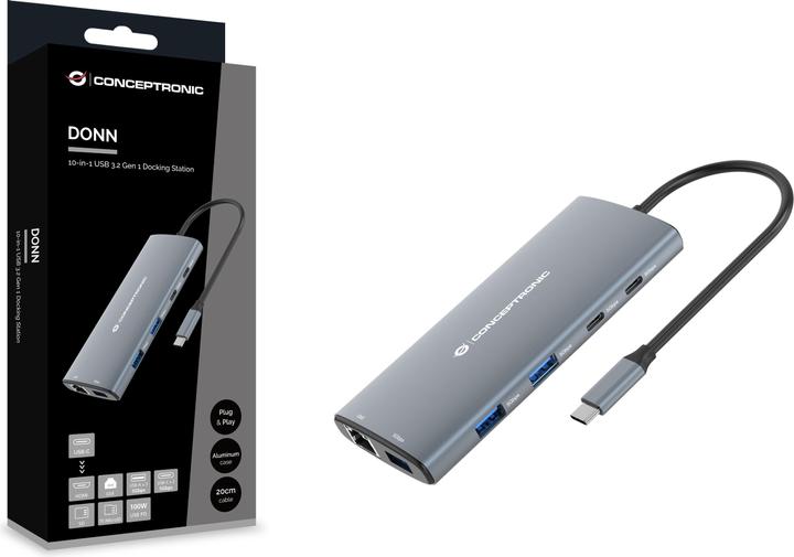 Produktbild Conceptronic USB Typ-C auf HDMI/USB 3.0/ USB Typ-C (USB-C, 1 Ports)