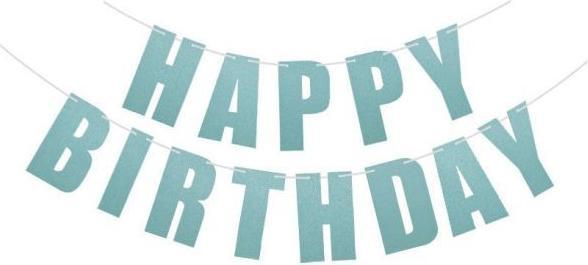 Actual product image MU Style Glemer Series Glitter Birthday Garland