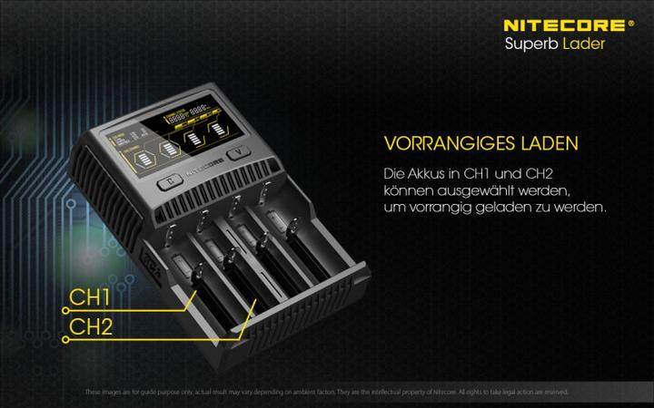 Image du produit Nitecore SC4 - Chargeur rapide (1 pcs, 14500, 16340, 18650, 26650, Piles rechargeables + chargeur)