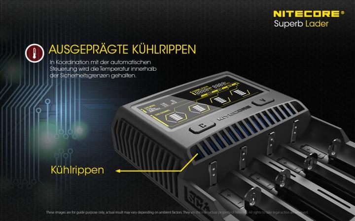 Image du produit Nitecore SC4 - Chargeur rapide (1 pcs, 14500, 16340, 18650, 26650, Piles rechargeables + chargeur)