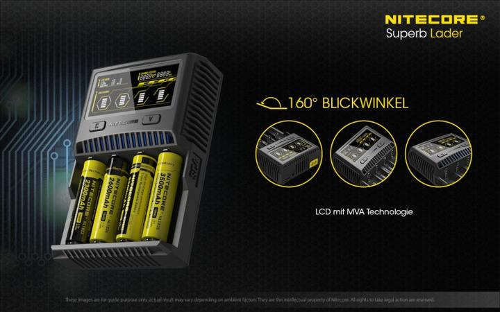 Image du produit Nitecore SC4 - Chargeur rapide (1 pcs, 14500, 16340, 18650, 26650, Piles rechargeables + chargeur)