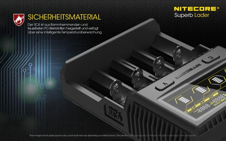 Image du produit Nitecore SC4 - Chargeur rapide (1 pcs, 14500, 16340, 18650, 26650, Piles rechargeables + chargeur)