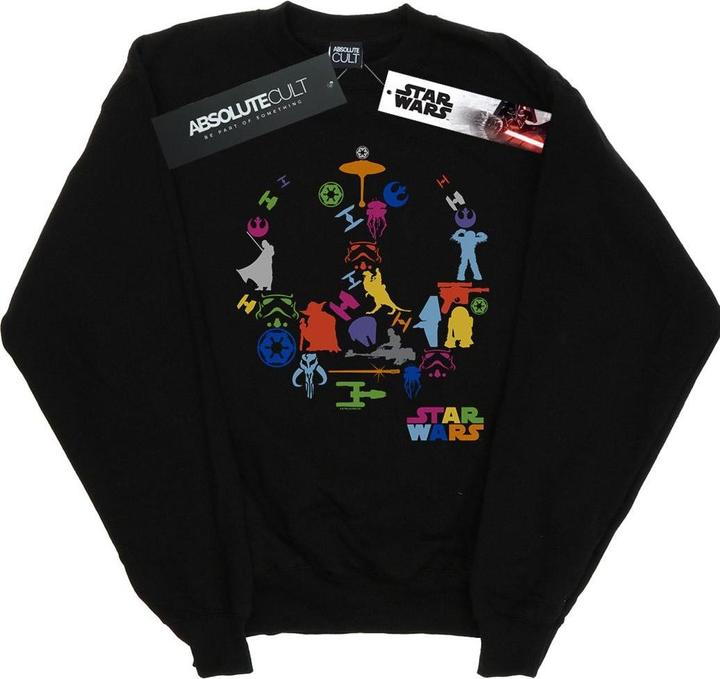 Actual product image Star Wars Mens Silhouette Collage Sweatshirt (XXL)