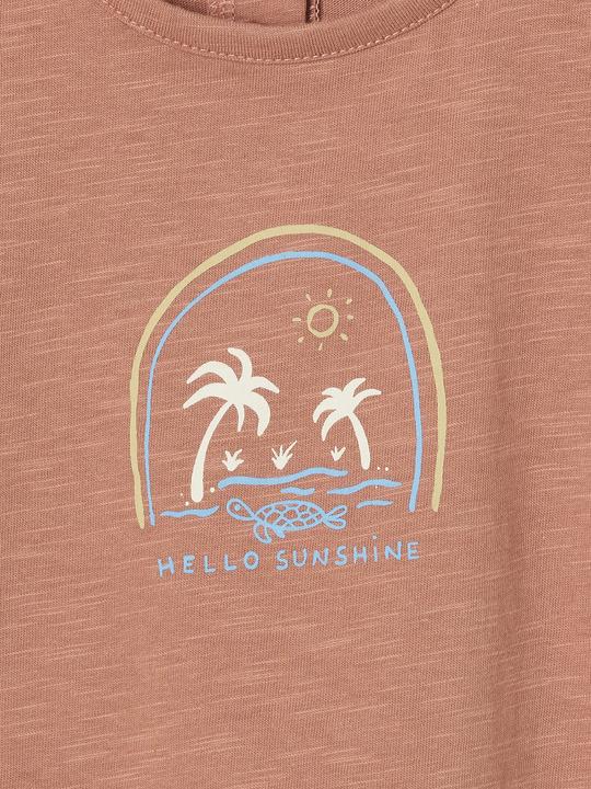 Produktbild Vertbaudet Bio-Kollektion: Jungen Baby T-Shirt mit Strand-Print (92)