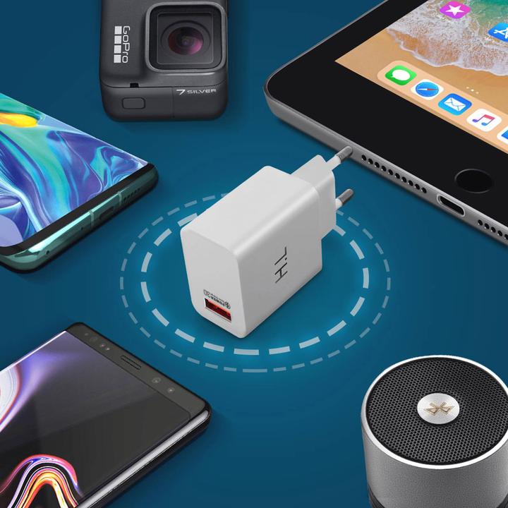 Produktbild Avizar Qualcomm Quick Charge 3.0 3A Netzteil + USB-C Kabel (18 W)