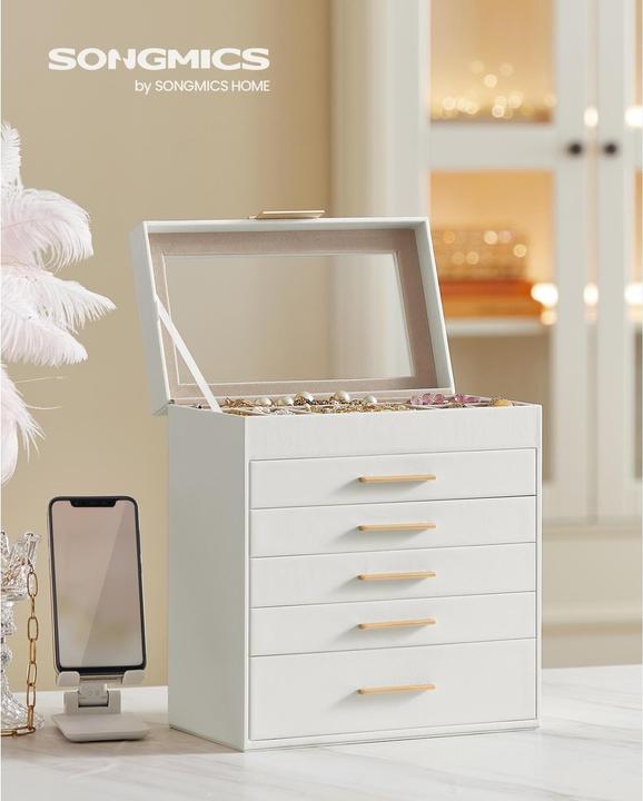 Image du produit Songmics Schmuckhalter 6 Ebenen Weiss