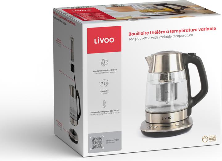 Produktbild Livoo Teekanne (1.70 l, EU-Stecker)