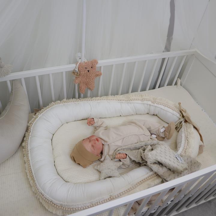 Actual product image Baby-Nest Baby nest Boho|Waffle pique| Beige