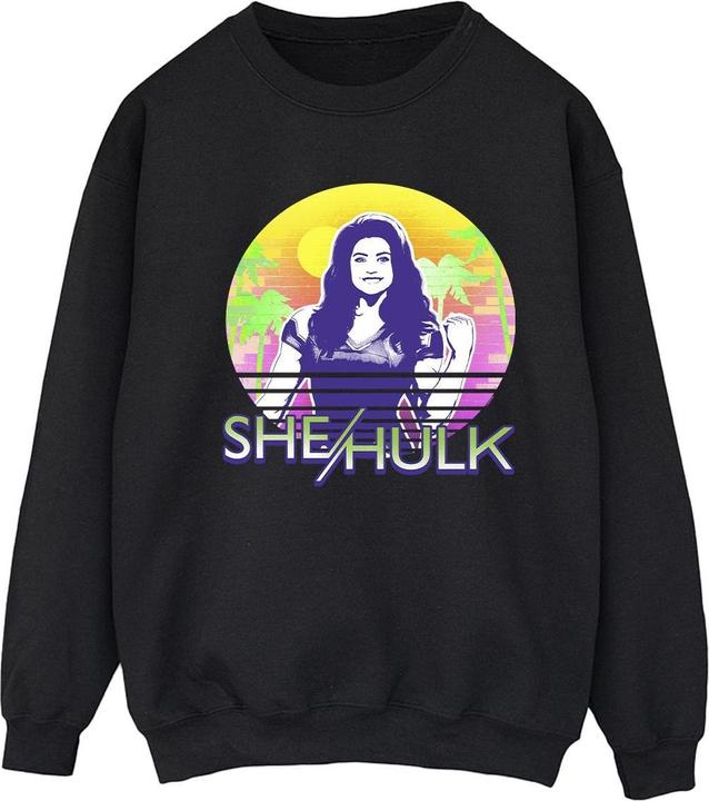 Actual product image Womens/Ladies She-Hulk: Attorney At Law Sunset Smile Sweatshirt (M)