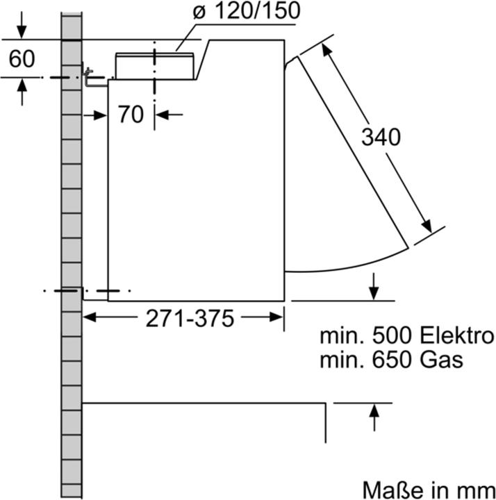 Image du produit Bosch Hausgeräte DEM63AC00 (Hotte murale)