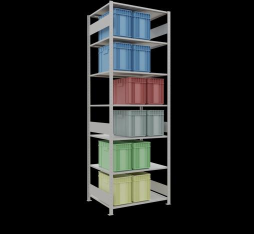 Actual product image Schulte Lagertechnik MULTIplus150 basic racking system with length ledgers