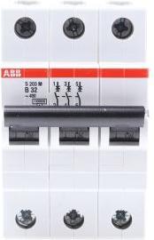Actual product image ABB S203M-B32 Circuit breaker 32A pro M compact 3-pole