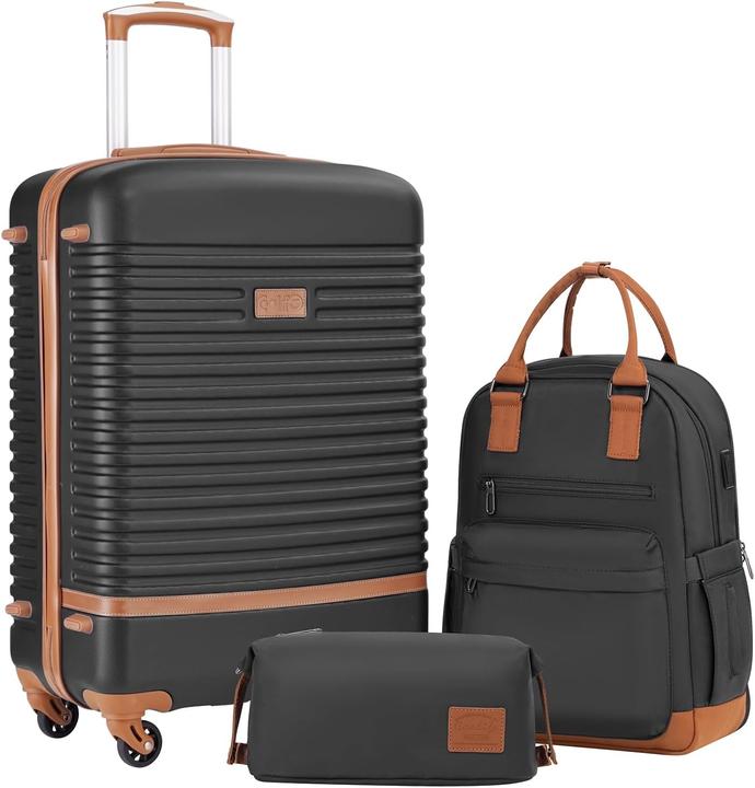 Produktbild Coolife Reise Set - Koffer, Rucksack, Kulturbeutel (60 l, M (50 - 90l))