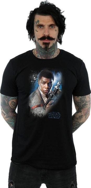 Actual product image Star Wars Mens The Last Jedi Finn Brushed T-Shirt (M)