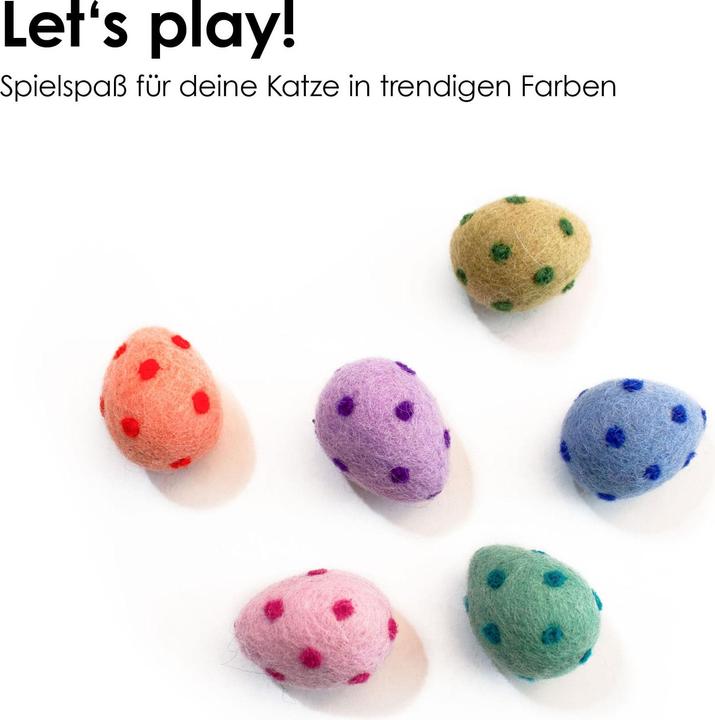 Produktbild LucyBalu RAINBOW EGGS Katzenbälle (Katzenminzespielzeug)