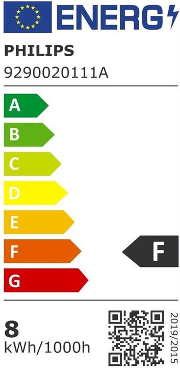 Energielabel Philips LED fluorescentiebuis (G13, 13 W, 750 lm, 1 x, F)