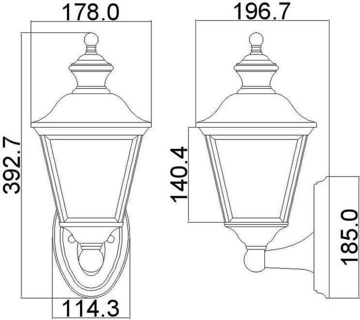 Actual product image Elstead Lighting Bay Shore outdoor wall light E27 39cm polished brass IP44 (E27)