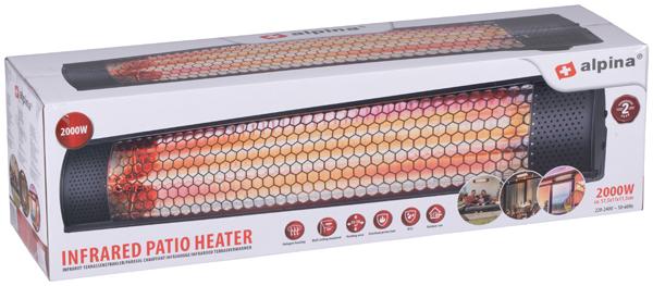 Produktbild Alpina Garden Heizstrahler Terrasse - ohne Fernbedienung (2000 W)