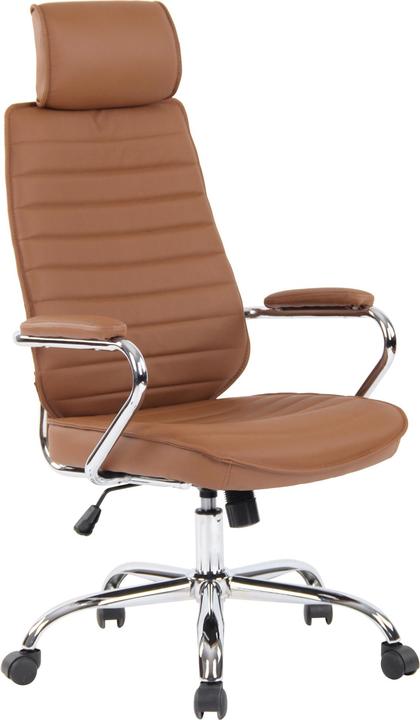 Actual product image CLP Office chair Rako genuine leather light brown