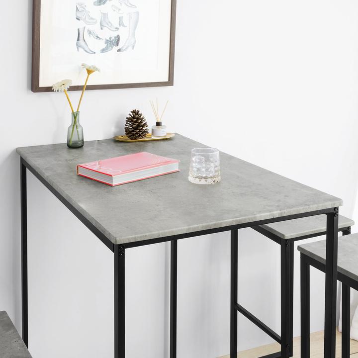 Produktbild SoBuy Bartisch Mit 2 Stühlen (110 x 97 x 60 cm)