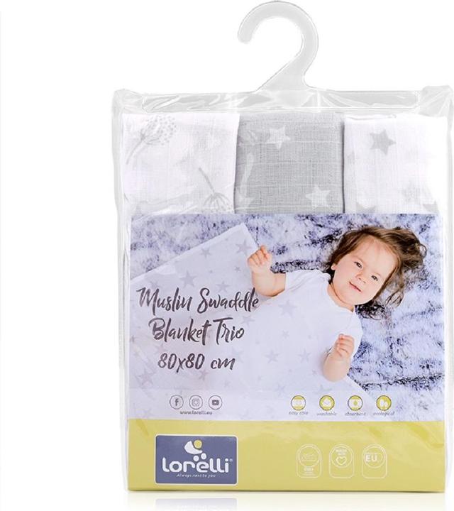 Produktbild Lorelli Wickeldecke Trio Baumwolle 80x80 (80 x 80 cm)