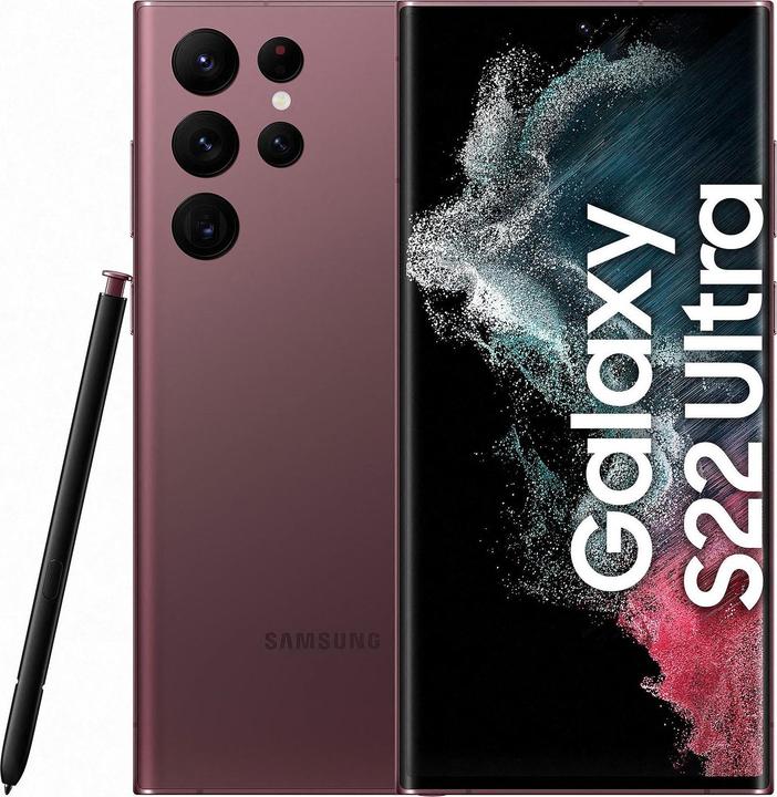 Produktbild Re!commerce Galaxy S22 Ultra 5G (dual sim) (256 GB, Burgundy, Braun, 6.80", 108 Mpx, Dual SIM, B / Sehr gut)