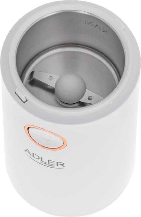 Immagine prodotto Adler Macinacaffè AD4446wg 150 W, Capacità chicchi di caffè 75 g, Interruttore di sicurezza sul (Spina UE)