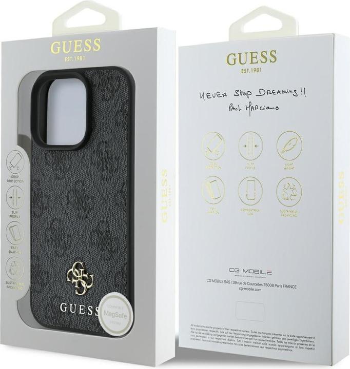 Produktbild Guess HC PU 4G Small 4G Classic Case für Apple iPhone 16 Pro Max - black (Apple iPhone 16 Pro Max)