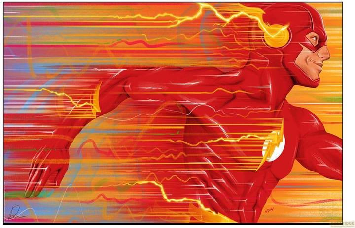 Actual product image Sideshow DC Comics impression Art Print The Flash 61 x 41 cm - non encadrée (61 x 41 cm)