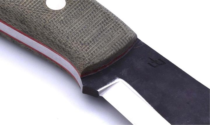 Produktbild Brisa Nessmuk 125 Green Micarta Scandi Firesteel (12.50 cm)