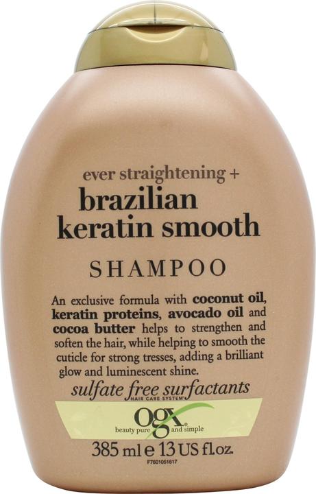 Ogx ORGANIX Brasilianisches Keratin Glatt Shampoo 385ml (385 ml, Flüssiges Shampoo)