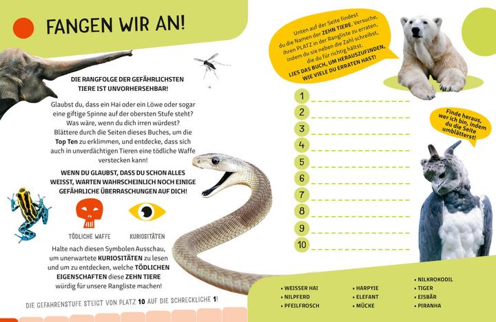 Immagine prodotto National Geographic Die tödlichsten Tiere. Ein aufregendes Count-Down der gefährlichsten Tiere (Top Ten) (Tedesco, Cristina Banfi, Massimo Miato, 2024)