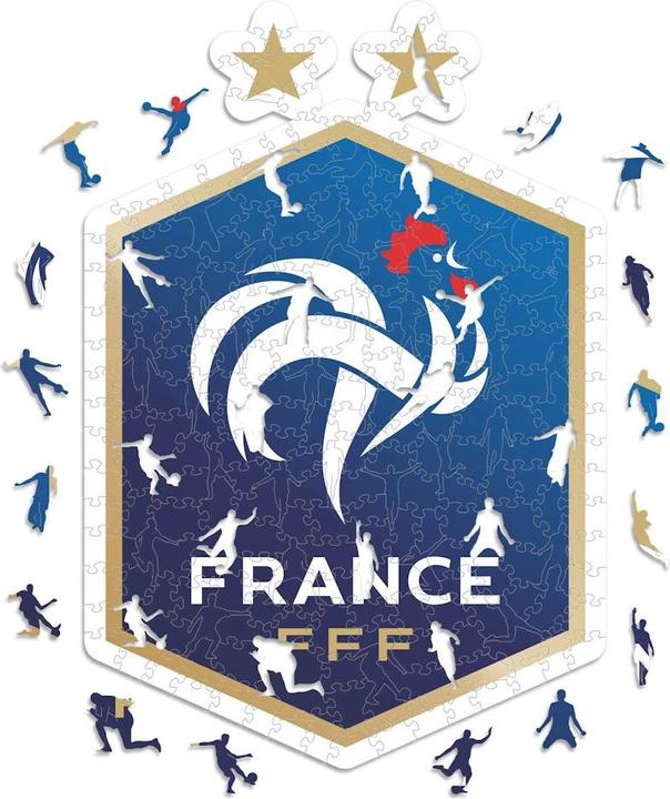 Produktbild Iconic FFF Französische Fussball Nationalmannschaft - Logo - Holz Puzzle Grösse L (500 Teile) (500 Teile)