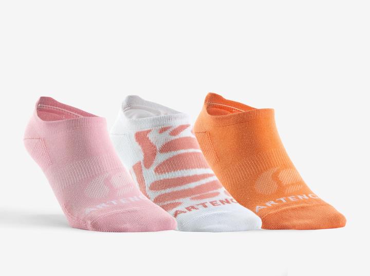 Actual product image Artengo Tennissocken RS160 Low 3er Pack orange/rosa Motive (39, 42)
